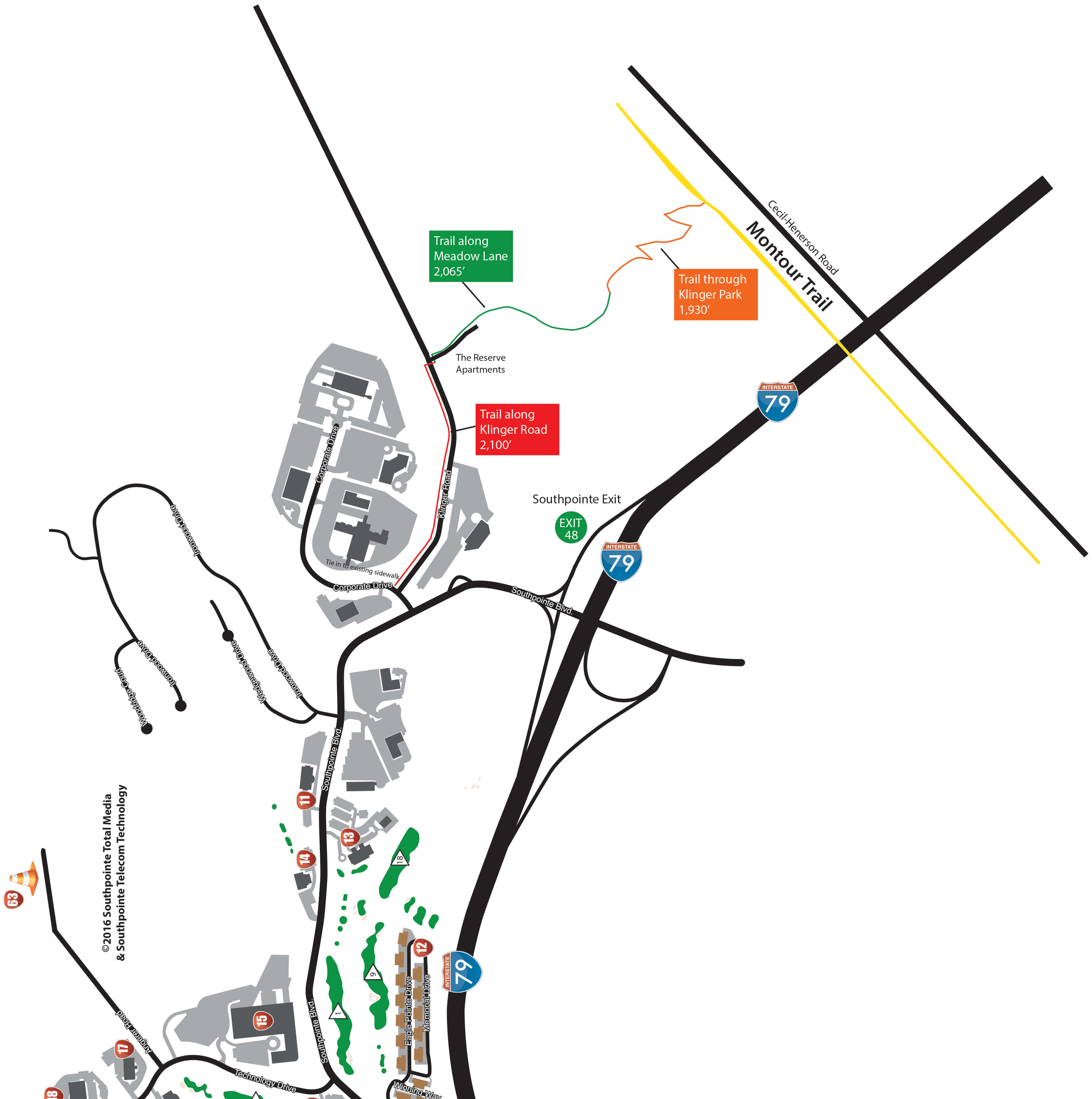 Southpointe Connector Trail Map